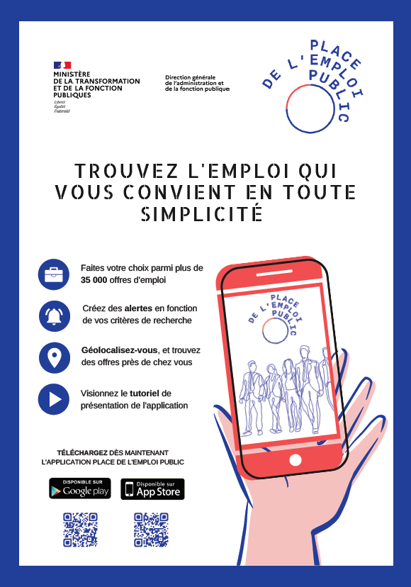 Appli Smartphone Place de l'Emploi Public