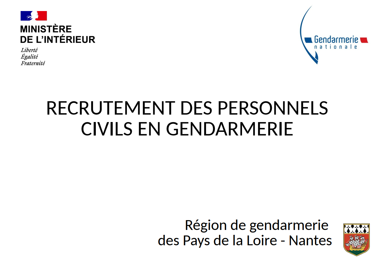 Le recrutement des personnels civils en gendarmerie