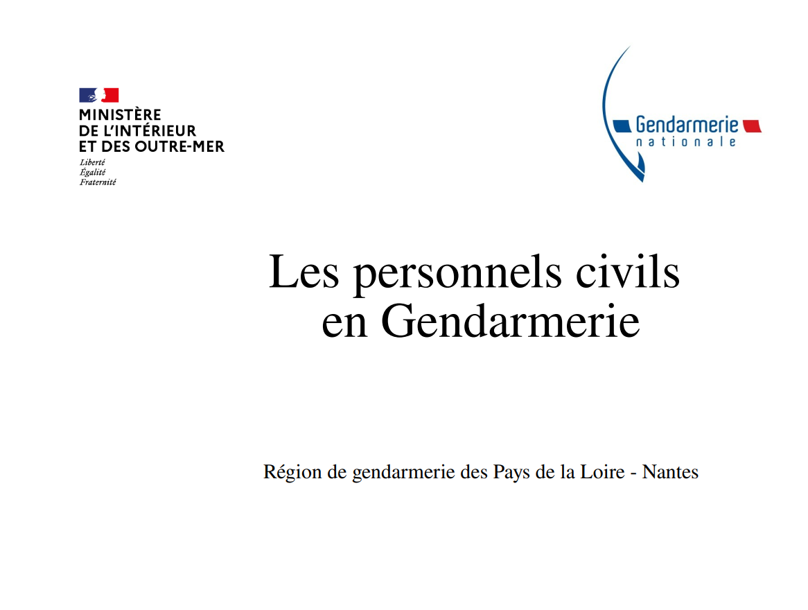 Présentation : les personnels civils en gendarmerie