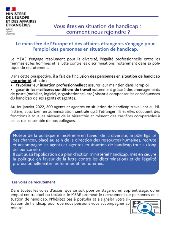 Handicap - Voies de recrutement